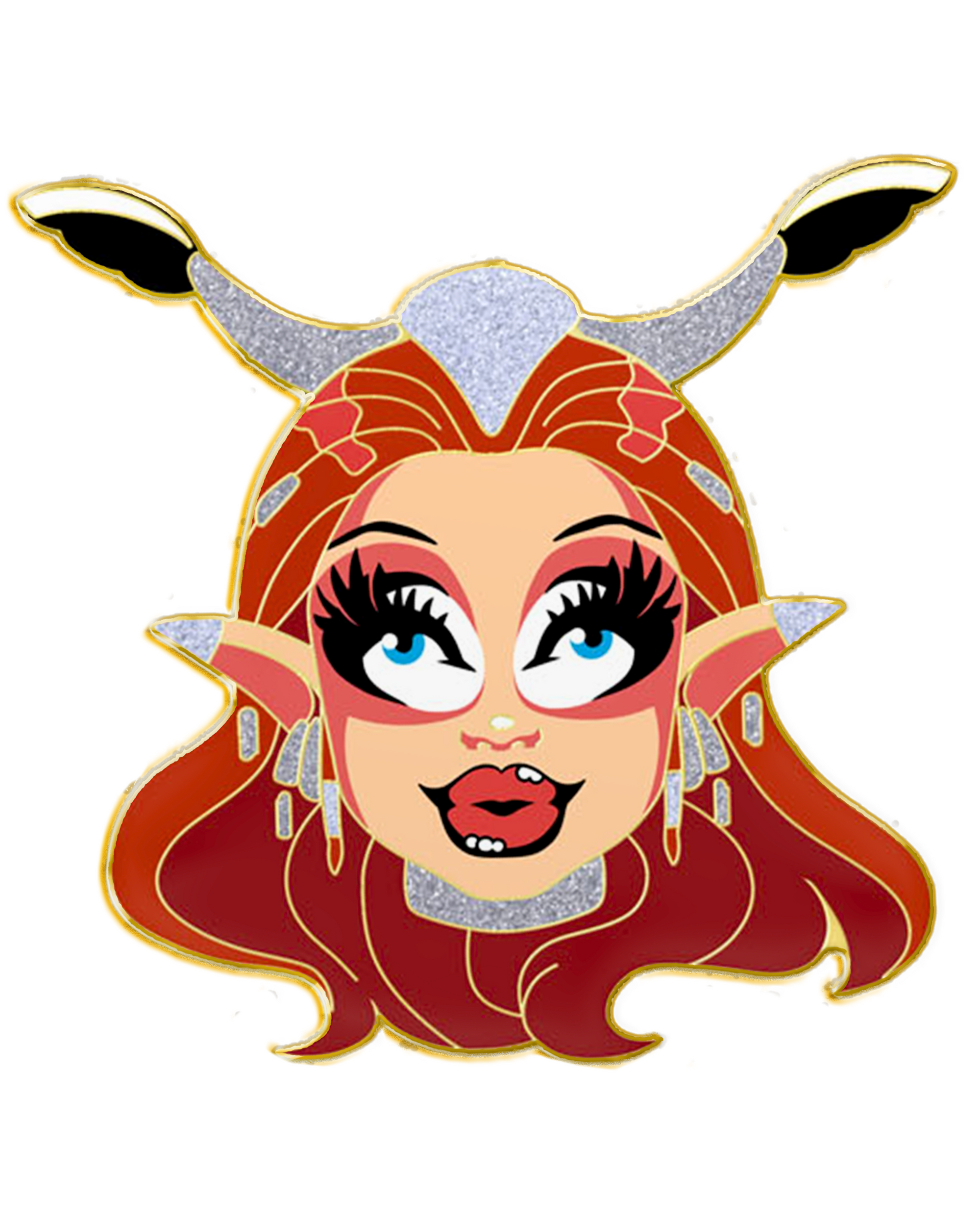 Promo Dawn | Glitter Gold Polished Enamel Pin