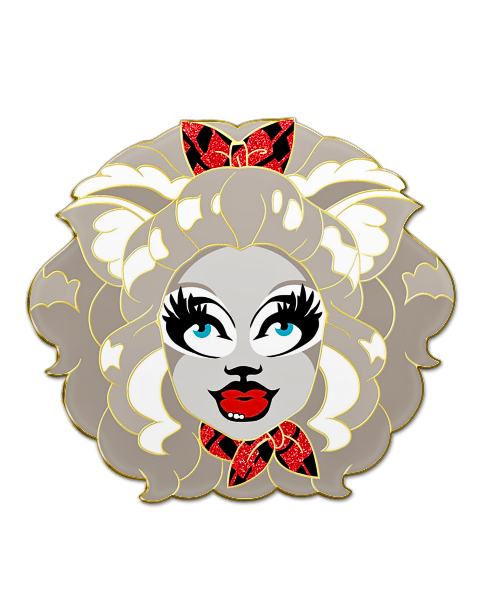 Werewolf | Glitter Gold Polished Enamel Pin