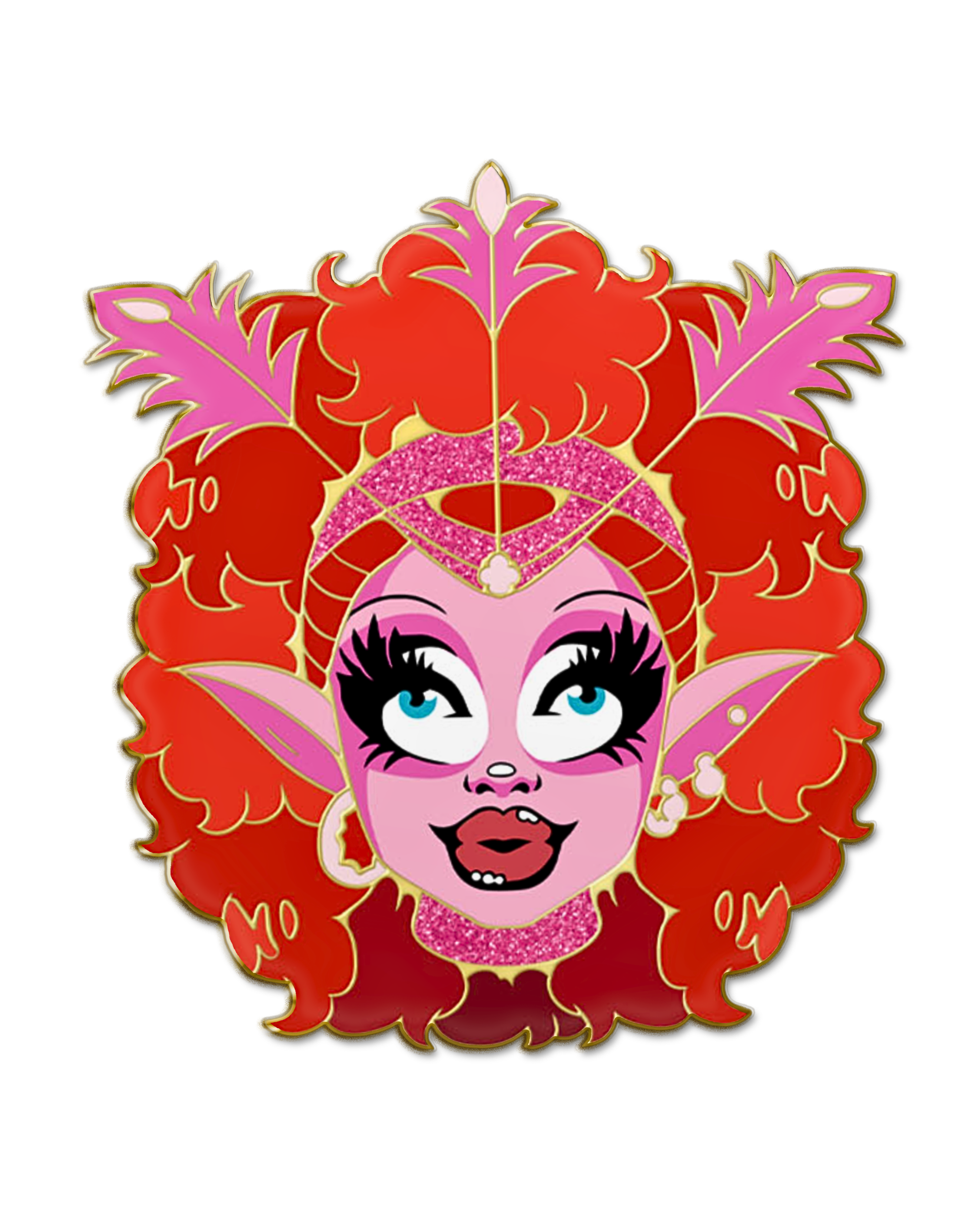 AS11 Entrance | Glitter Gold Polished Enamel Pin